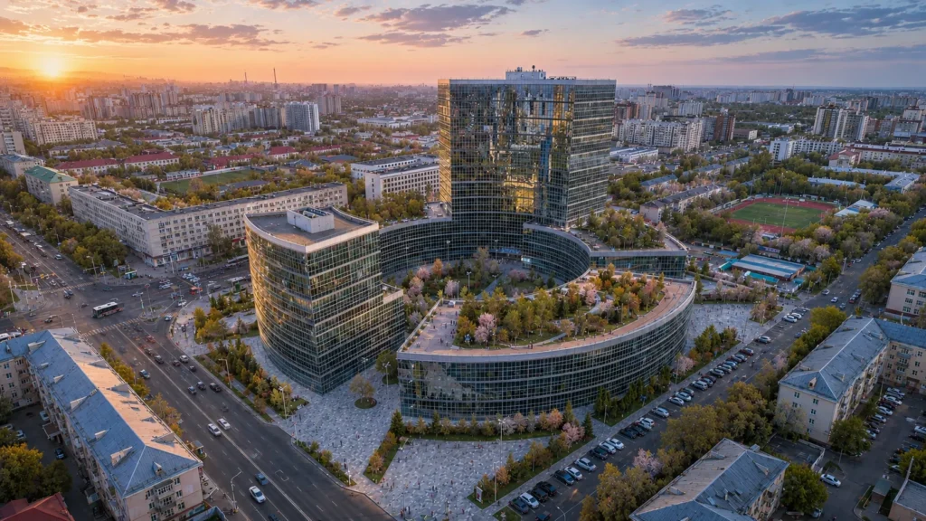 Golden Sun Complex — вечерний вид комплекса, Алматы, PrivateHouse