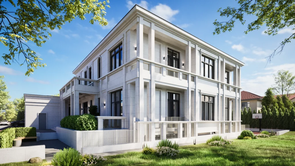 частная вилла в классическом стиле - архитектурный проект PrivateHouse
