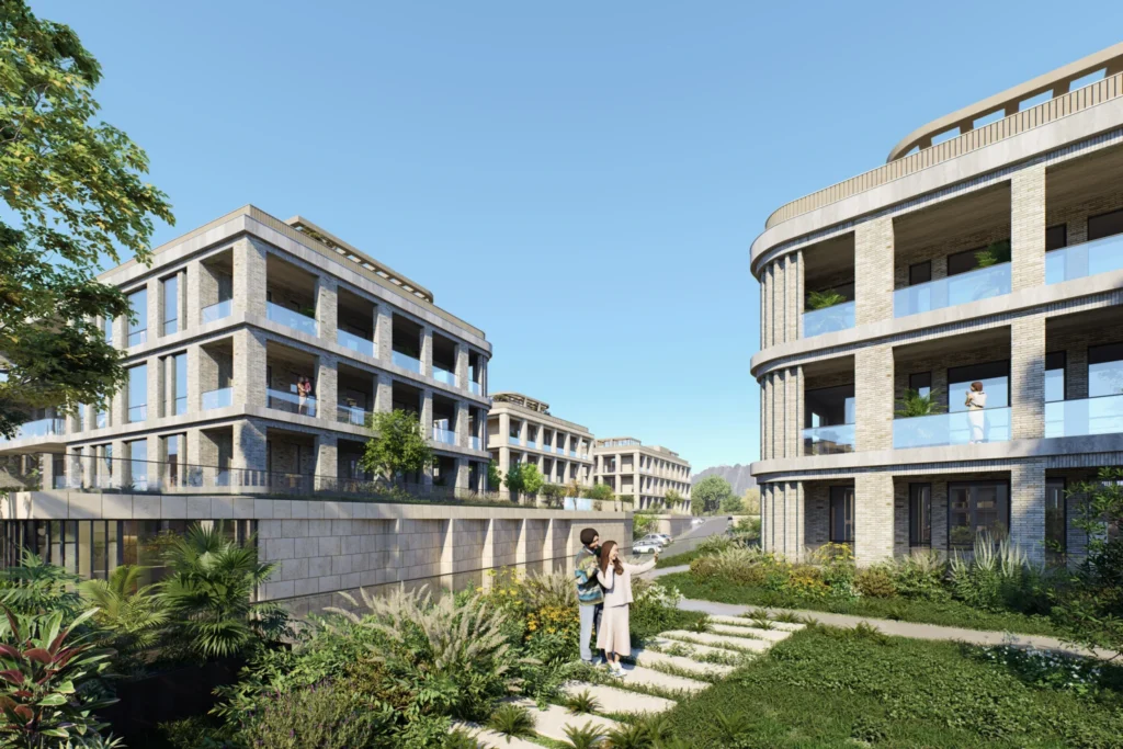 двор премиум ЖК Chelsey Residence с озеленением