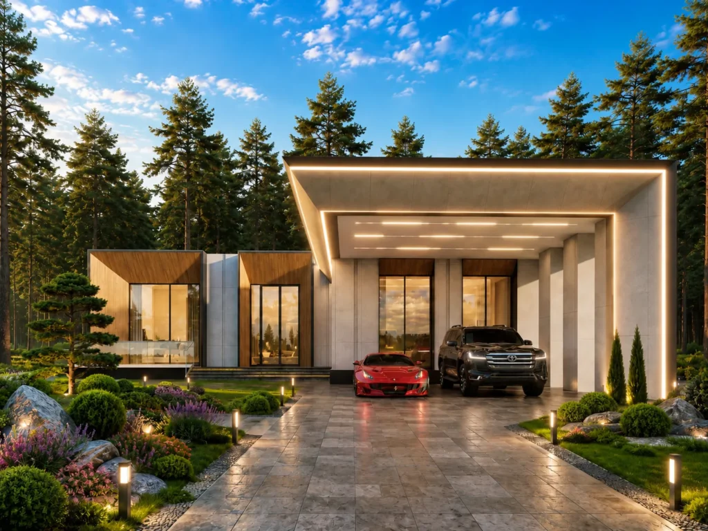Вилла класса Бизнес+, 1 этаж — геометричная архитектура, PrivateHouse