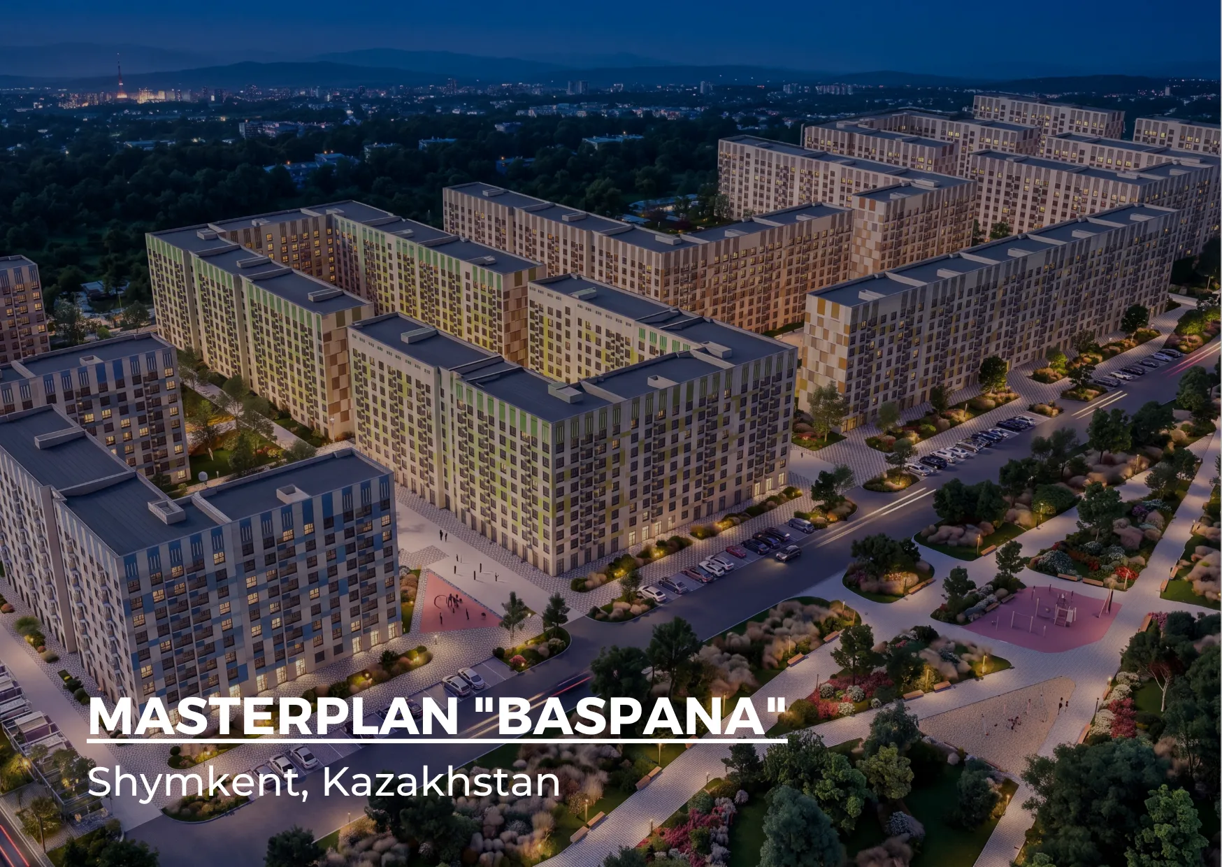 ЖК Baspana — мастер-план, Шымкент, PrivateHouse